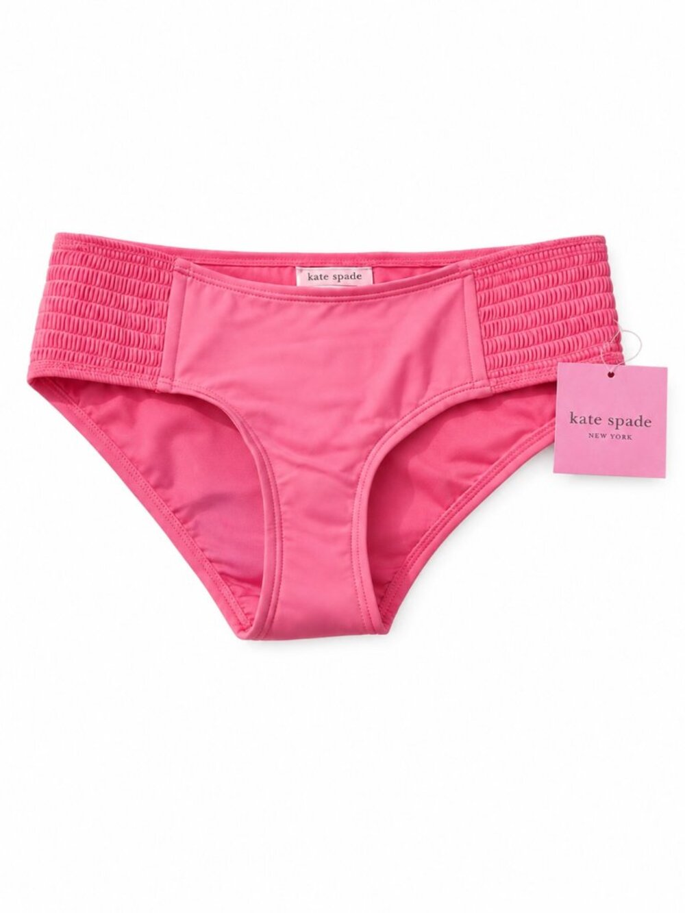 Kate Spade New York Pink Cloud Bikini Bottoms Size Large NWT MSRP $80